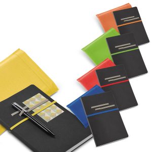 Caderno em couro sintético com embalagem de non-woven YBP93713