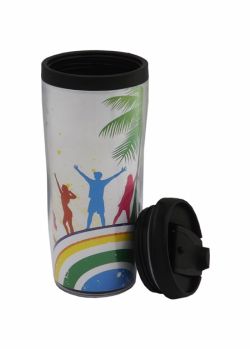 Caneca com tampa e porta foto 400ml YBX12777